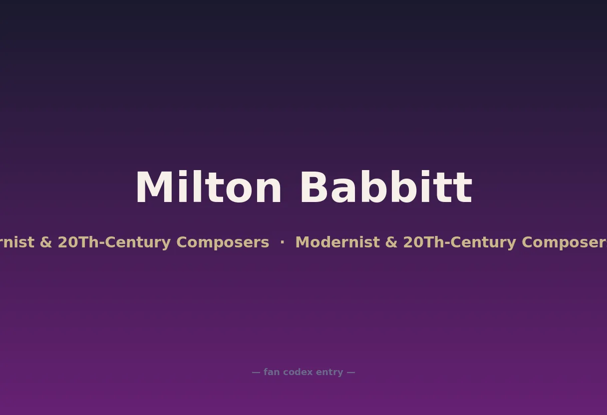 Milton Babbitt
